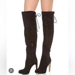 Sam Edelman Kyla over the knee suede platform boots